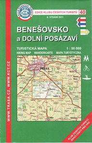 Benešovsko a dolní Posázaví - mapa KČT č.40 - 1:50t