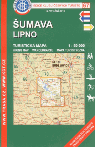 Šumava - Lipno - mapa KČT č.67 - 1:50t
