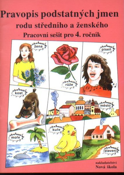 Pravopis podstatných jmen rodu středního a ženského - pracovní sešit pro 4.ročník - Polnická Marie - A5, brožovaná