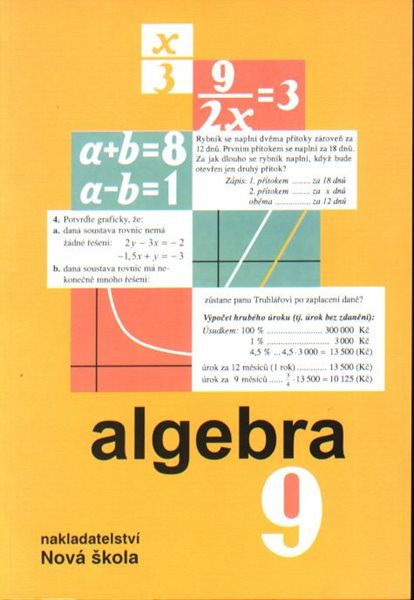 Algebra 9.r. učebnice - Rosecká Zdena a kol. učitelů