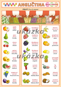 Obrázková angličtina - ovoce a zelenina /tabulka A5/