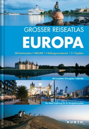 Evropa - atlas Kunth 1:800 000 t. - A4