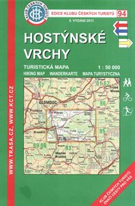 Hostýnské vrchy - mapa KČT č.94 - 1:50t