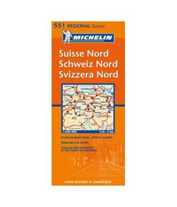 Švýcarsko - sever - mapa Michelin č.551 - 1:200 000