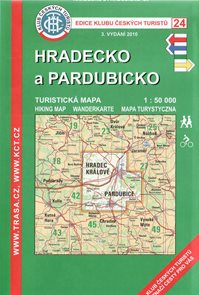 Hradecko a Pardubicko - mapa KČT č.24 - 1:50t