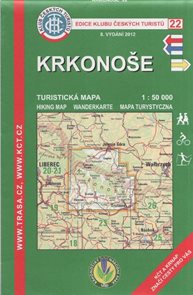 Krkonoše - mapa KČT č.22 - 1:50t