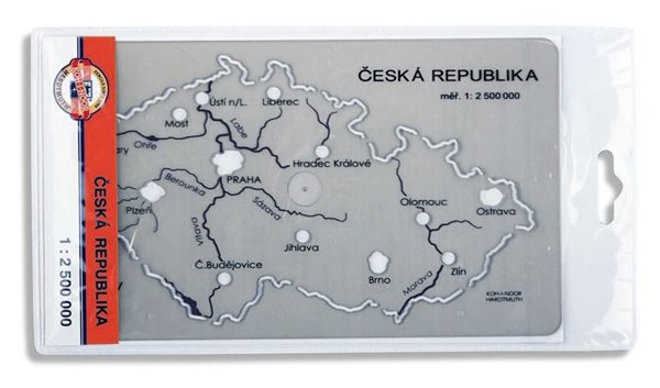 Levně Šablona České republiky, na slepé mapy z vlativědy a zeměpisu