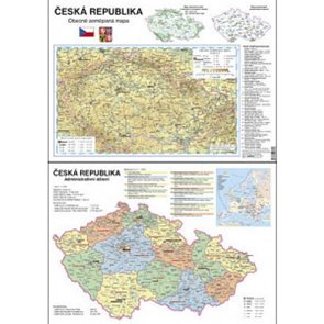 Podložka - ČR mapa na A3 admin.+ob.zem lamino