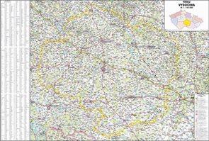 Kraj - Vysočina -ZES- 1:145 000 - nástěnná mapa
