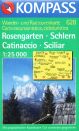 Rosengarten, Schlern - mapa Kompass č.628 - 1:25t /Itálie/