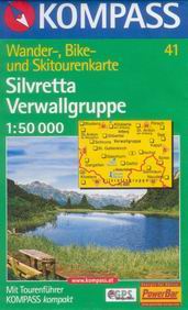 Silvretta, Verwallgruppe - mapa Kompass č.41 - 1:50t /Rakousko,Švýcarsko/