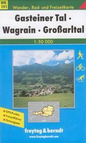 Gasteiner Tal, Wagrain, Grossartal - mapa WK191 - 1:50t /Rakousko/