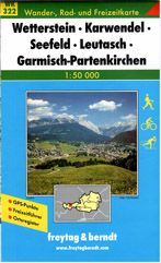 Wetterstein, Karwendel, Seefeld, Leutasch, Garmisch-Partenkirchen - mapa WK č.322 - 1:50 000 /Německ