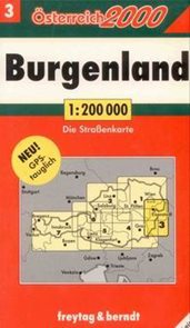 Rakousko - Burgenland - mapa Freytag č.3 - 1:200 000