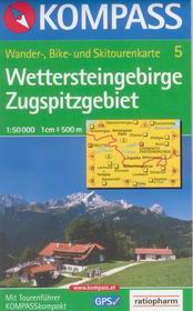 Wettersteingebirge, Zugspitzgebiet - mapa Kompass č.5 - 1:50t /Rakousko,Německo/