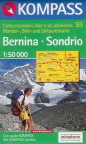 Bernina, Sondrio - mapa Kompass č.93 - 1:50t /Švýcarsko,Itálie/