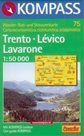 Trento, Lévico, Lavarone - mapa Kompass č.75 - 1:50t /Itálie/