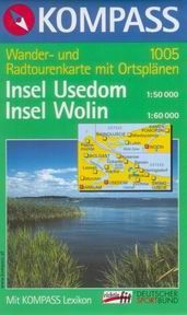 Insel Usedom, Insel Wolin - mapa Kompass č.1005 - 1:50t/1:60t /Německo/