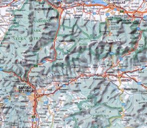 Slovenská republika - 1:400 000 - nástěnná mapa /BB Kart/