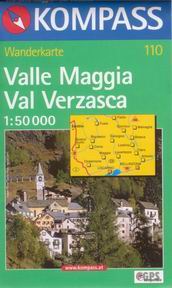Valle Magia,Val Verzasca - mapa Kompass č.110 - 1:50t /Itálie,Švýcarsko/