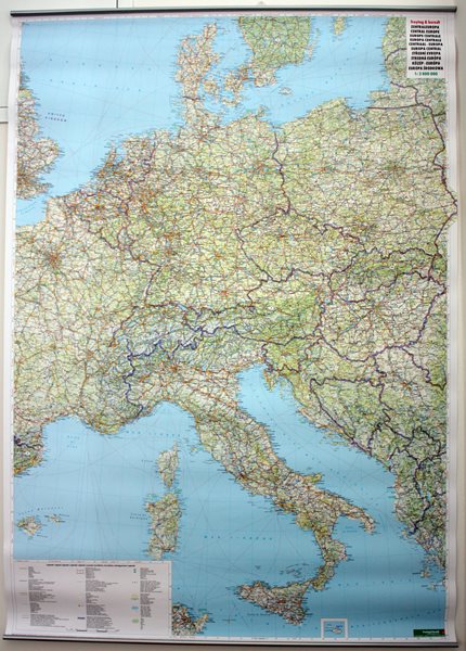Levně Evropa - střední -FR- nást.mapa - 88*125cm /P/