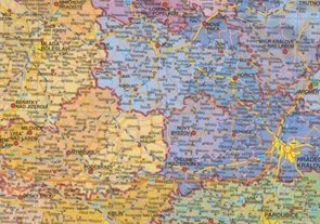 Česká republika - administrativní - 1:400 000 - nástěnná mapa /Stiefel/