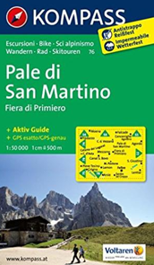 Pale di San Martino - mapa Kompas č.76 - 1:50t /Itálie/