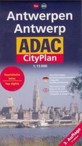 Antwerpy - plán ADAC 1:15 000 /Belgie/