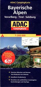 Bavorské Alpy - kempy - mapa ADAC - 1:200t /Německo, Rakousko/