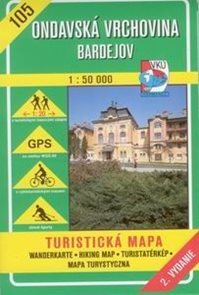 Ondavská vrchovina, Bardejov - mapa VKÚ č.105 - 1:50 000 /Slovensko/