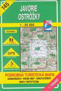 Javorie, Ostrožky - mapa VKÚ č.145 - 1:50 000 /Slovensko/