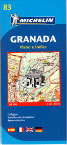 Granada - plán Michelin č.83 - 1:8 500 /Španělsko/