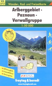 Arlberggebiet, Paznaun, Verwallgruppe - mapa WK372 - 1:50 000 /Rakousko/