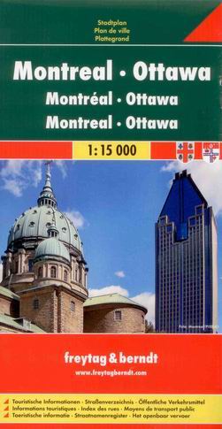 Levně Montréal, Ottawa - plán Freytag - 1:15 000 /Kanada/