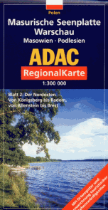 Polsko - severovýchod - mapa ADAC - 1:300 000