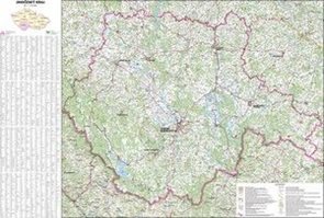 Rámovaná nástěnná mapa - Jihočeský kraj - ZES