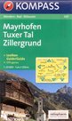 Mayrhofen, Tuxer Tal, Zillergrund - mapa Kompass č.037 - 1:25 000 /Rakousko/
