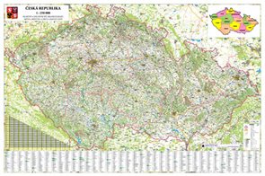 Obří nástěnná mapa Česká republika 250