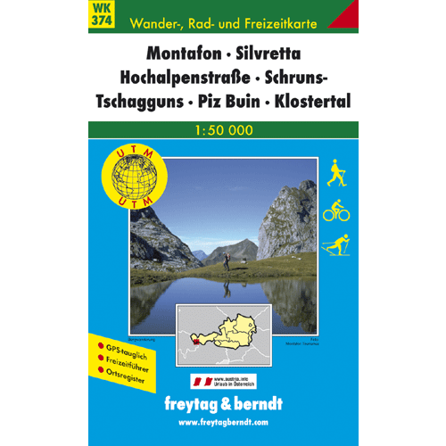 Montafon Silvretta Hochalpenst mapa 1 : 50 000 - 13x20