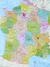 Francie Spediční nástěnná mapa 1: 1,1 mil.