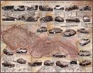 Československé automobily 1918-1992 nástěnná mapa