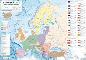 Evropská Unie - nástěnná mapa 160 x 120 cm