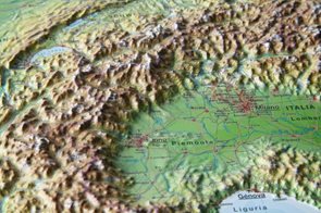 Alpy rámovaná reliéfní plastická mapa 1:1 200 000
