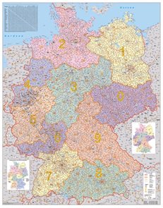 Německo - PSČ-nást. mapa 1:750 000