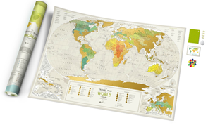 Stírací mapa světa - Geography World