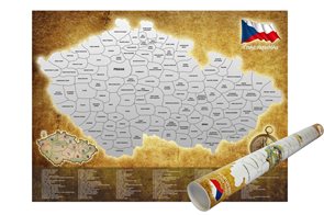 Stírací mapa České Republiky - 120 míst k odkrytí