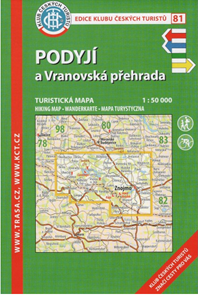 Podyjí a Vranovská přehrada 1:50 000 mapa - KČT 81