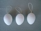 Vatové vajíčko bílé závěs - 12 ks