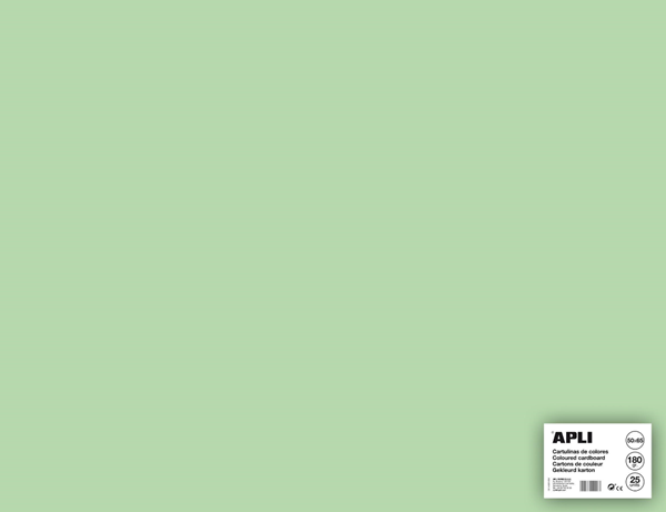 Levně APLI sada barevných papírů, A2+, 170 g, smaragdově zelený - 25 ks, Sleva 73%