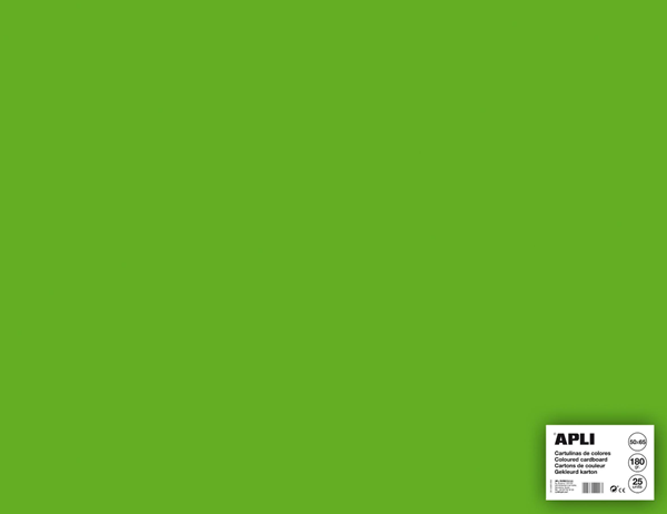 APLI sada barevných papírů, A2+, 170 g, trávově zelený - 25 ks, Sleva 92%